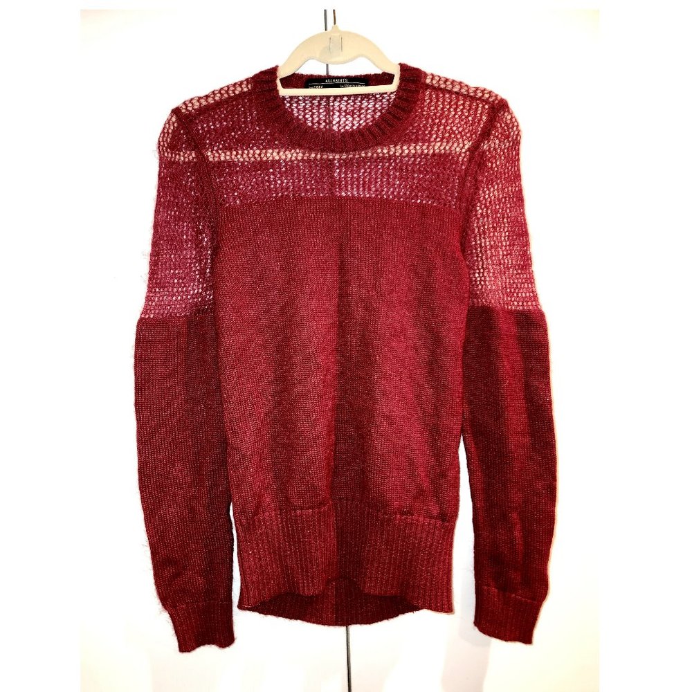 ALLSAINTS All Saints Air Jumper Burgundy Sweater